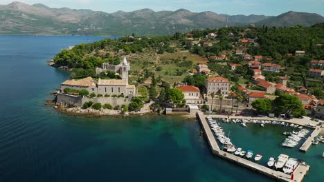 aerial view of holy mary of spilice church