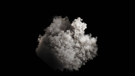 nube de humo abstracta sobre un fondo negro