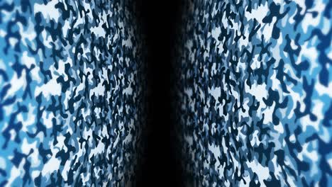 blue camouflage pattern background. military uniform concept. abstract line and wave texture. loop animation.