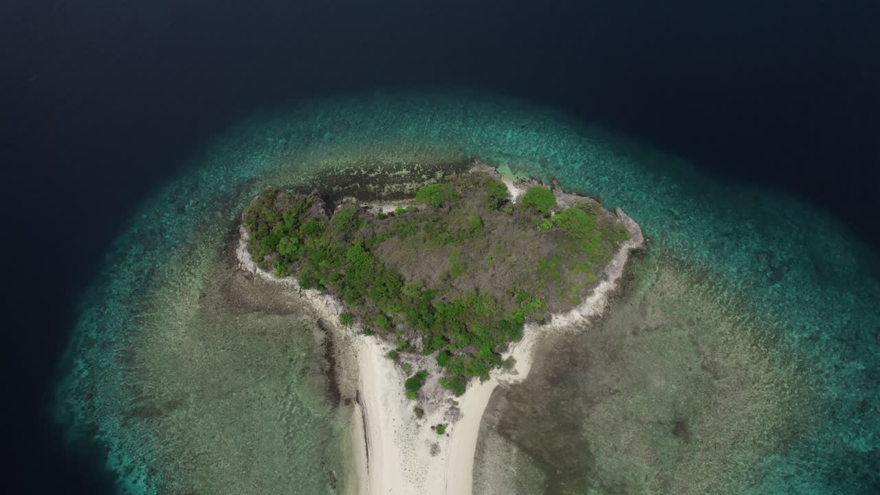 Top down shot of beauty tropical island in Philippines