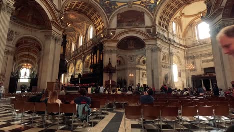 people seated inside historic cathedral in london