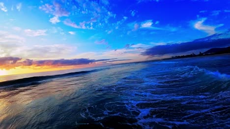 beautiful beach fly pass at sunrise
