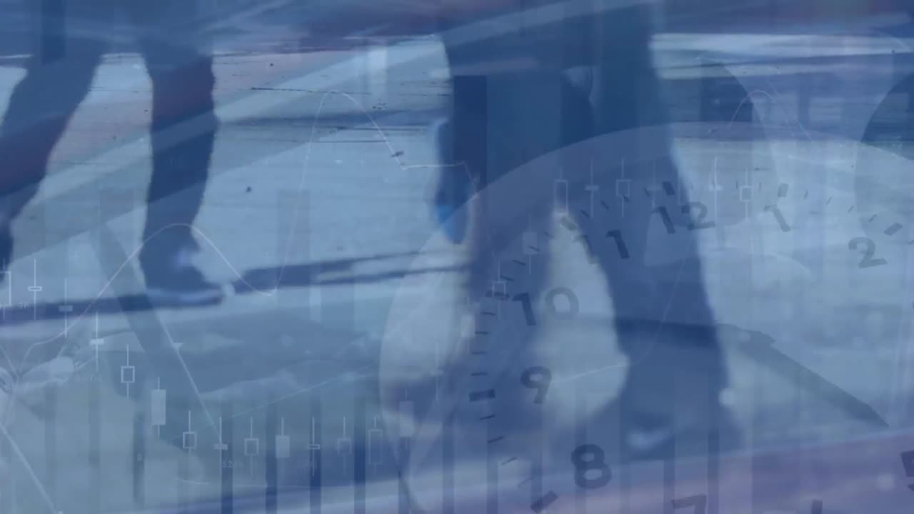 시계의 애니메이션, 걸어가는 사람들의 데이터 처리