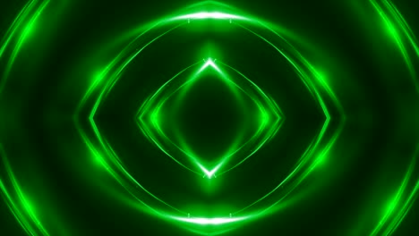 fondo abstracto con vj fractal verde caleidoscópico. representación 3d telón de fondo digital