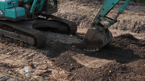 excavator on a construction site