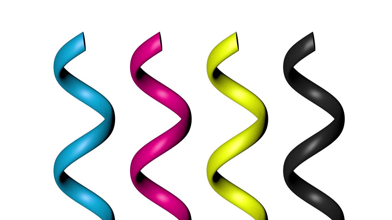 cmyk color formas abstractas aisladas en blanco