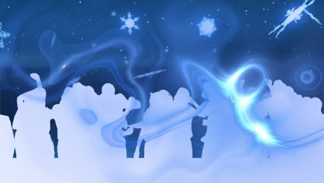 3d render showing swirling blue hues forming fluid bands floating across gradient backdrop