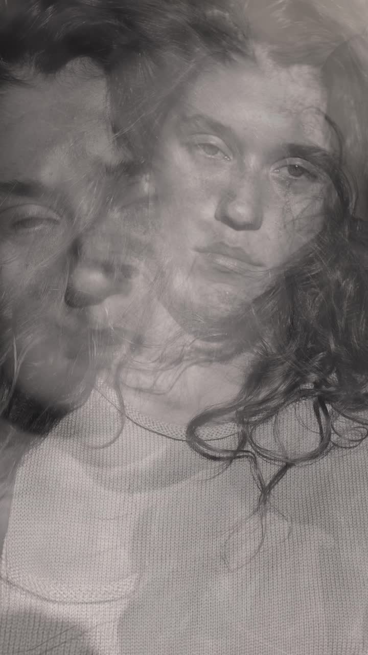 retrato de doble exposición