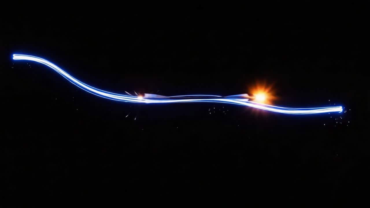 Captivating Light Trail: A Visual Journey Through Energetic Sparkle and Movement in a Dark Environment Showcasing Dynamic Motion and Colorful Design Elements