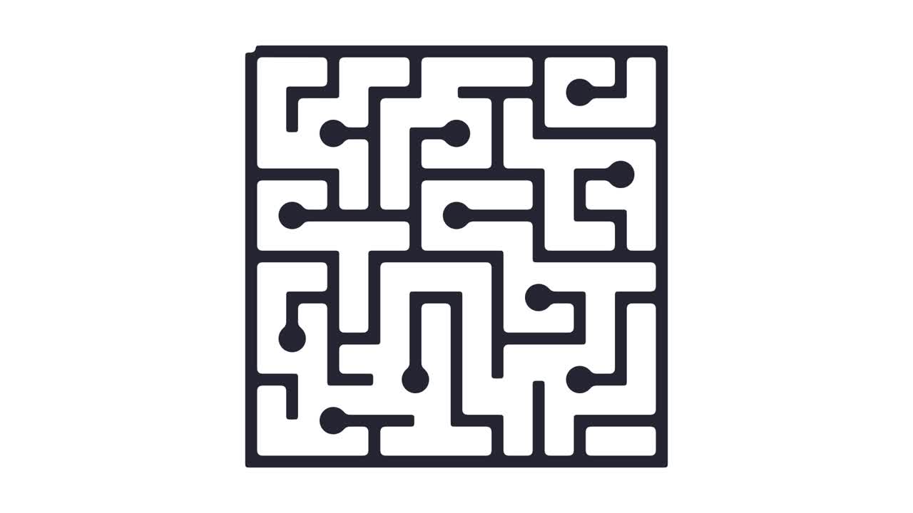 회로 보드 라인 아이콘 애니메이션