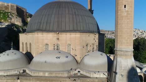 old city walls and mosque aerial view 2