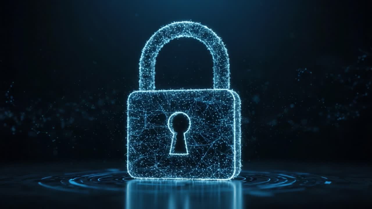 A Stunning Visualization of a Digital Lock, Representing Cybersecurity, Data Protection, and the Importance of Keeping Information Safe in Our Interconnected World