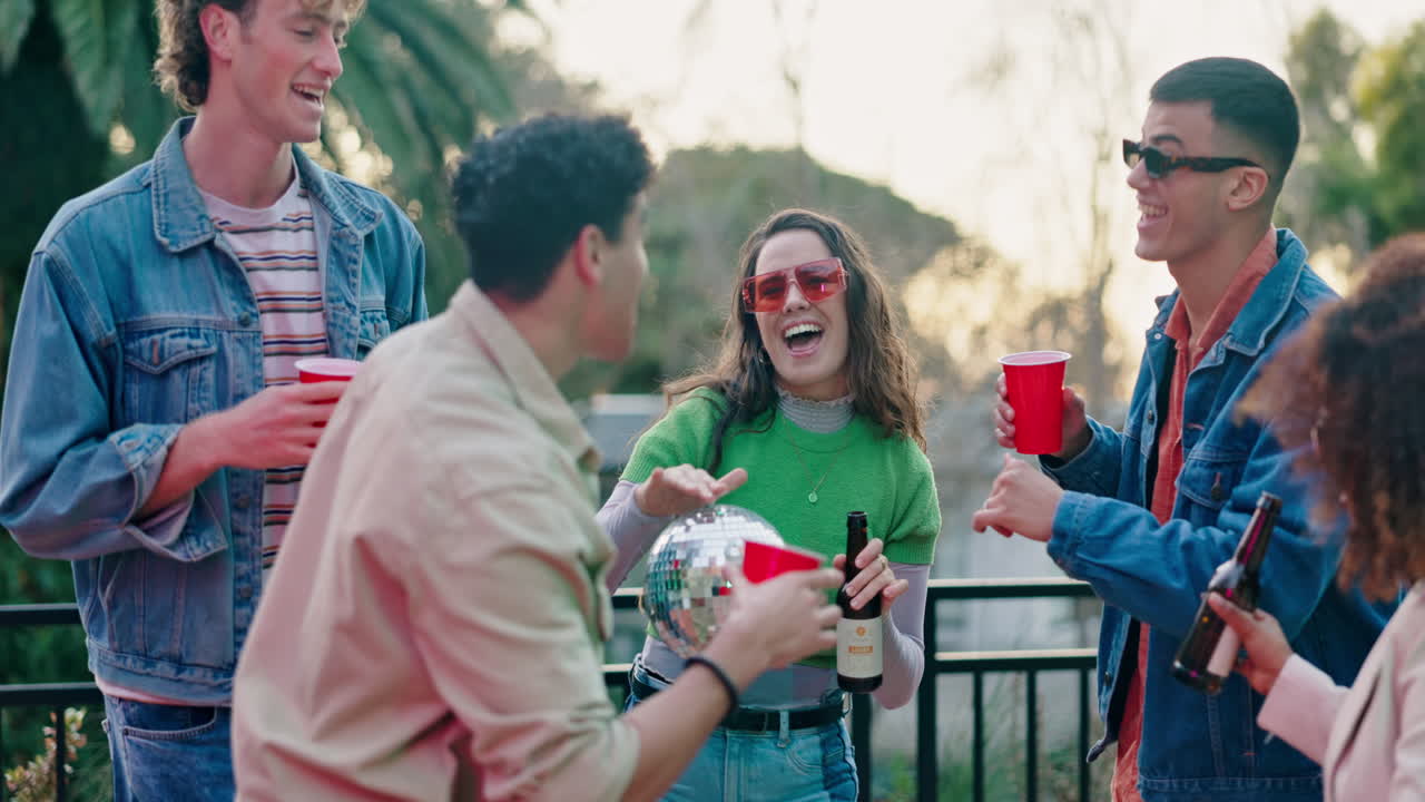 Group of friends enjoying a party