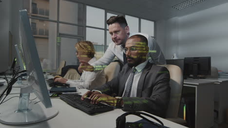 data security workers in office
