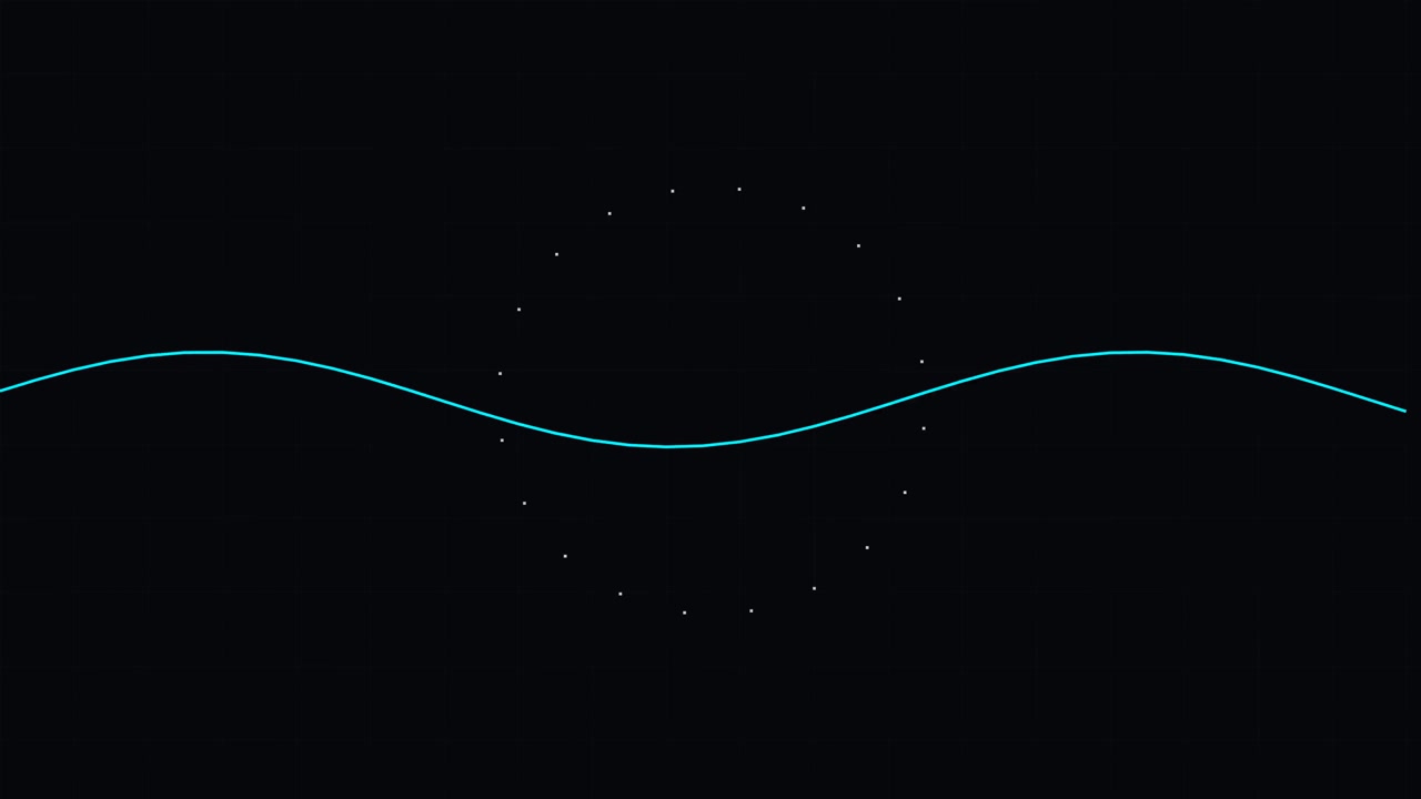Abstract Motion Graphics with Glitch Lines and Sine Wave