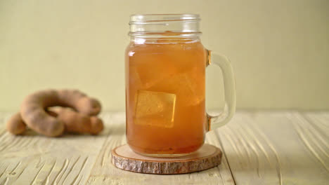 delicious sweet drink tamarind juice and ice cube - healthy drink style