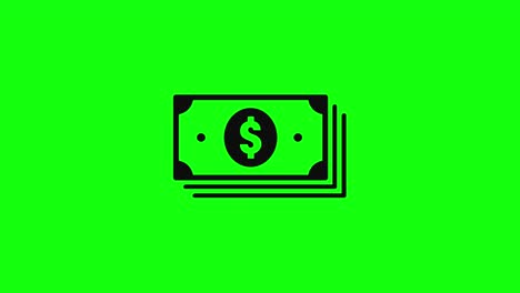 transparent bills dollars stack money green screen 10 animations chroma key