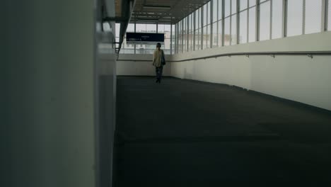 empty train station corridor