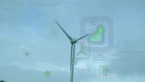 Animation-of-digital-icons-and-data-processing-over-wind-turbine