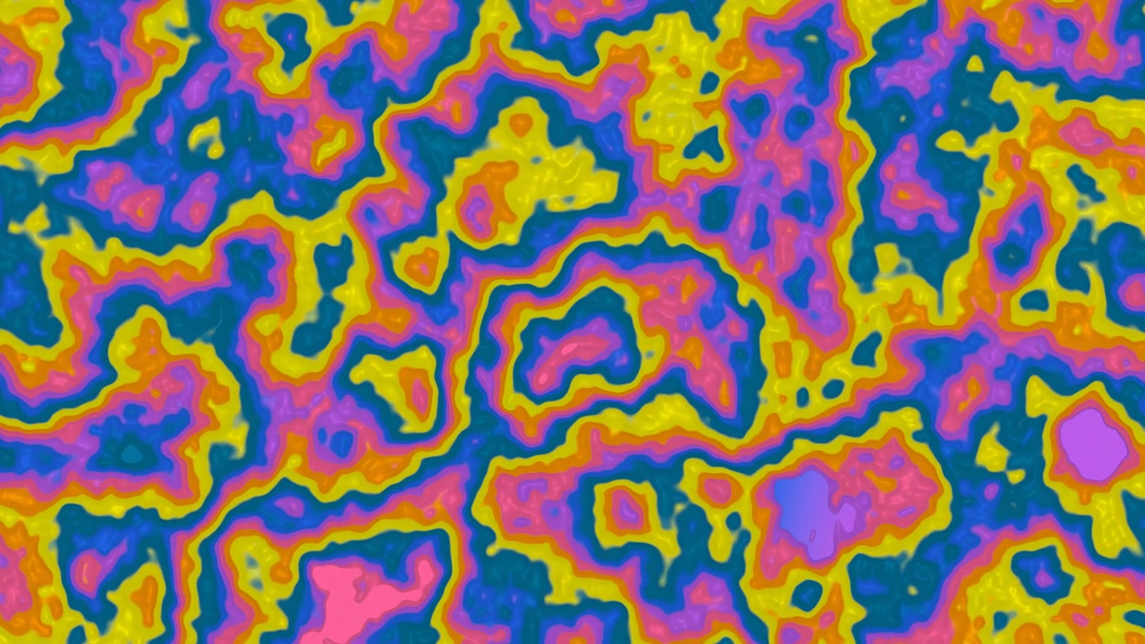Vibrante motivo liquido astratto, forme organiche fluide, colori psichedelici, sfondo moderno
