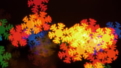 Hermoso-Bokeh-En-Forma-De-Copo-De-Nieve-De-Luces-LED-Parpadeantes,-Navidad,-Invierno,-Vacaciones-O-Concepto-De-Fondo-De-Fiesta-De-Glamour,-Espacio-De-Copia