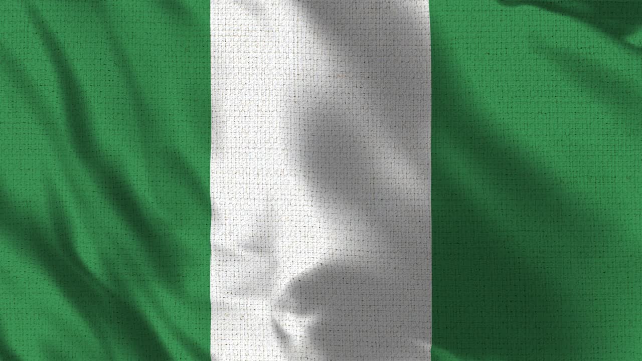 realista 4k 30 fps bandera de la república de nigeria
