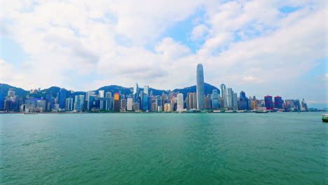 time lapse beautiful architecture building of hong kong cityscape