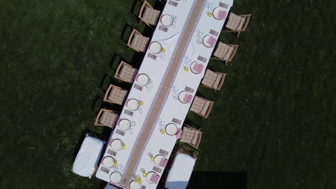 decoración al aire libre para eventos, vistas aéreas