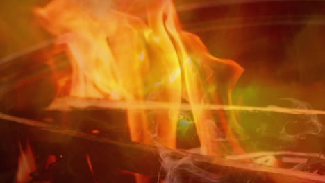 animación digital de fuego en cámara lenta