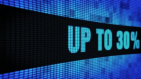 Percentage Off Display on LED Screen