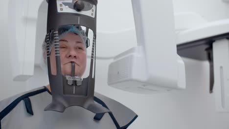 patient undergoing a dental x-ray procedure