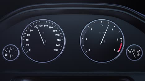 car speedometer macroplane gaining speed