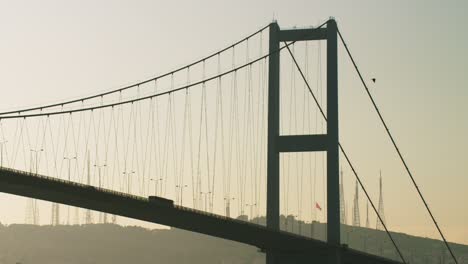 istanbul, turkey  bosphorus bridge and car traffic.