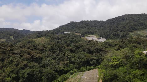 vista general del paisaje del distrito de brinchang dentro del área de cameron highlands de malasia