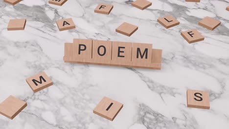 Gedichtwort-Auf-Scrabble