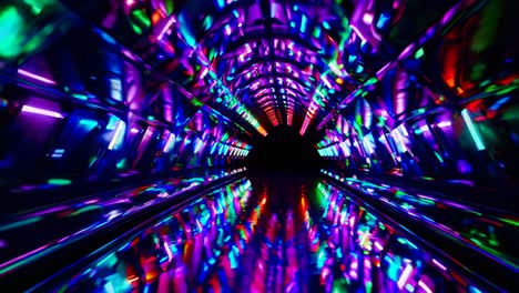 el colorido túnel de neón