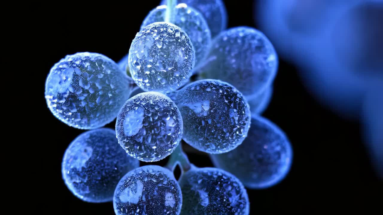 냉동 된 파란 포도