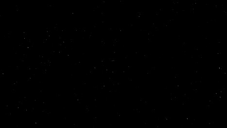christmas real snowflakes falling snow from top, winter holiday xmas with stars seamless loop on black