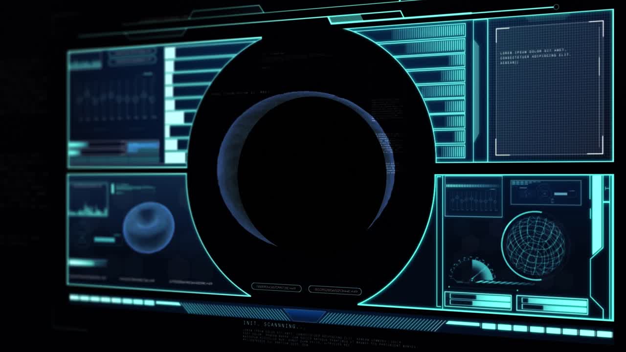 Animation of data processing over shapes