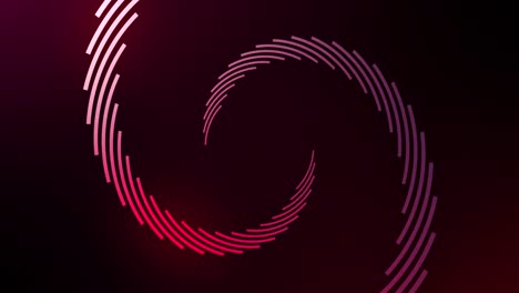 Animation-of-pink-light-trail-spinning-in-hypnotic-motion-on-black-background