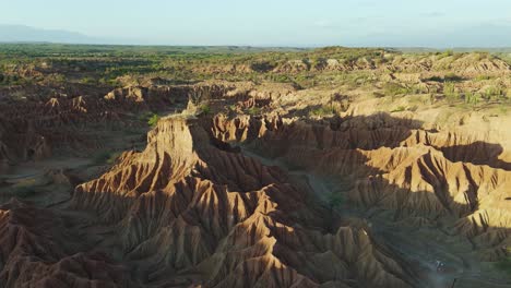 extreme terrain of the tatacoa desert in the columbia arid zone, aerial