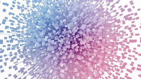 abstract geometric burst with blue to pink gradient