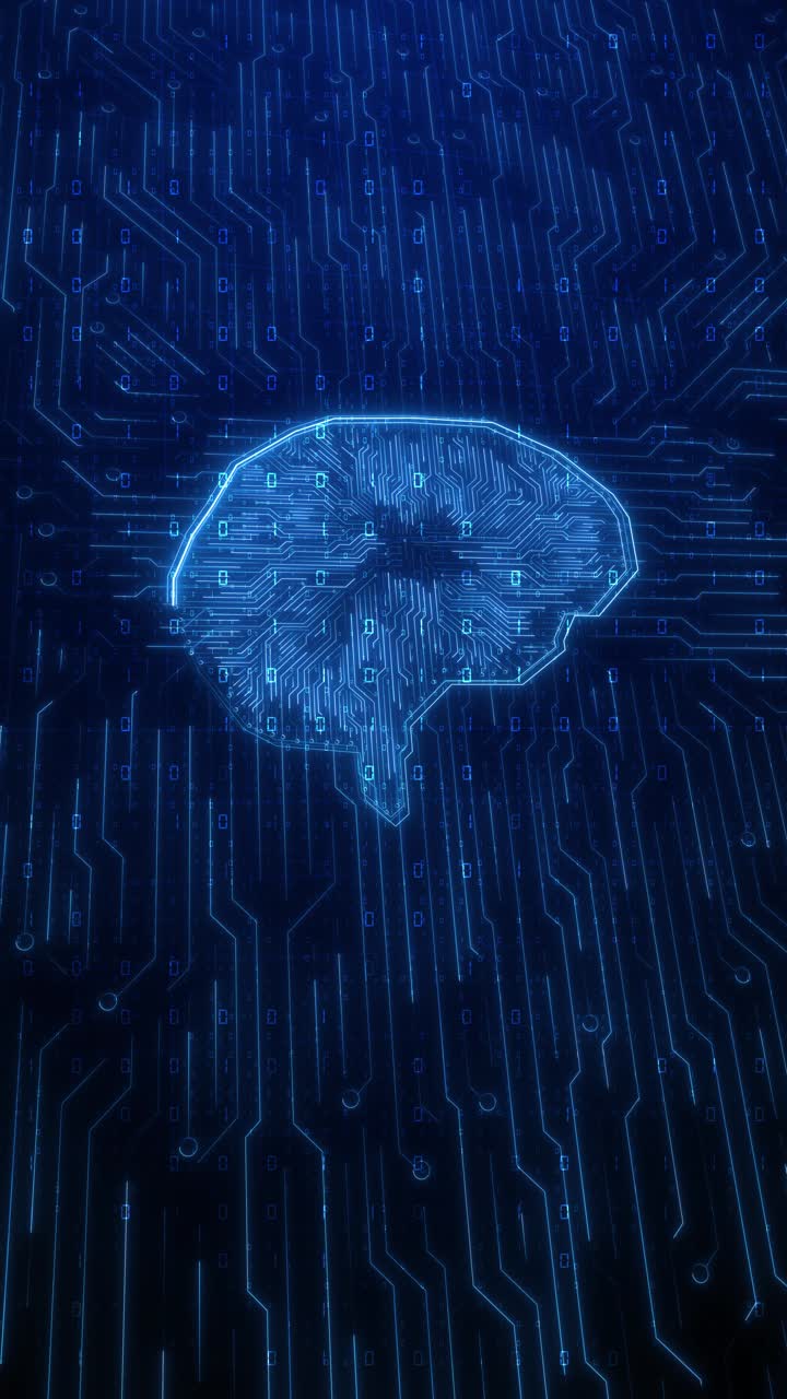 Digital of computer mind chip circuit background ai artificial intelligence high connection data