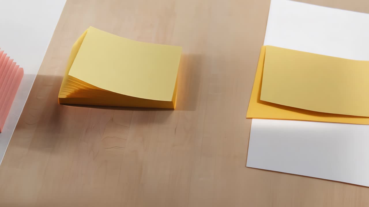 Sticky Notes on a Wooden Desk