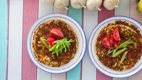 turkish pide with vegetables