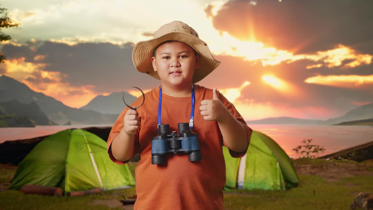 Child Explorer at Sunset Campsite