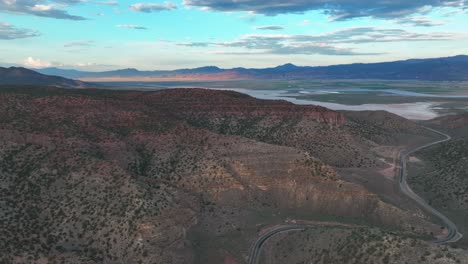 scenic roads of parowan gap in utah - aerial drone shot