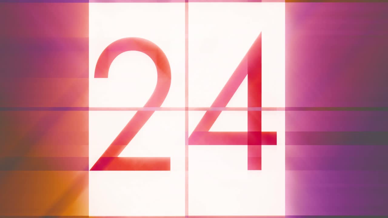 video generado digitalmente del temporizador de cuenta atrás de flip