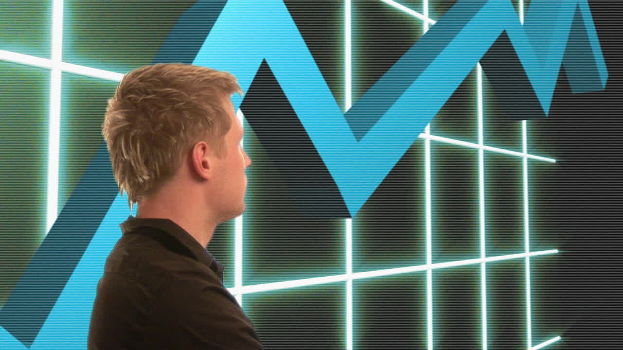 그래프를 보는 남자