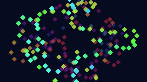 volar colorido confeti de neón en degradado negro 1
